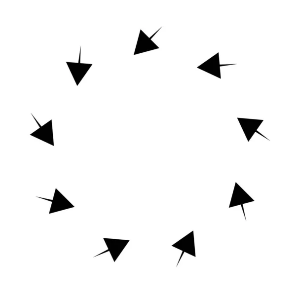 Spirale Interna Turbinio Roteare Frecce Puntatori Icona Rotazione Ciclo Riciclo — Vettoriale Stock