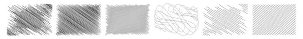 Conjunto Rabiscos Esboços Texturas Retangulares Rabiscos Padrões Ilustração Vetorial Estoque —  Vetores de Stock