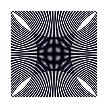 Kesişen, kesişen çizgiler soyut geometrik vektör deseni, doku