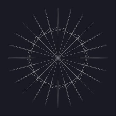 Geometrik soyut çember ögesi, tasarım