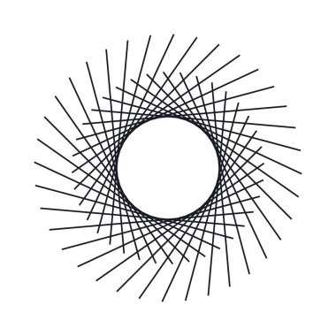 Geometrik soyut çember ögesi, tasarım
