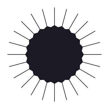 Geometrik soyut çember ögesi, tasarım