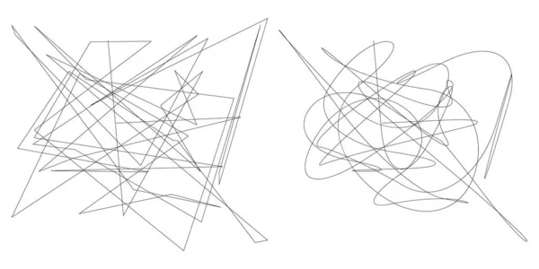 Pareja Juego Borde Geométrico Angular Redondeado Crujiente Objeto Líneas Maniobra — Archivo Imágenes Vectoriales