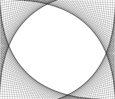 Ağ, kesişen çizgiler, ağ köşeleri vektör şablonu, doku ve arkaplan