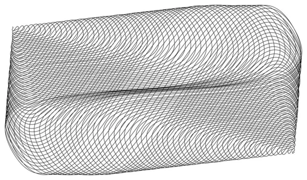 Karalama Çizim Çizgileri Dikdörtgen Düzlem Kıvrımlı Zig Zag Çapraz Karalama — Stok Vektör