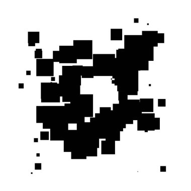 Soyut çakışan kareler desen vektörü çizimi