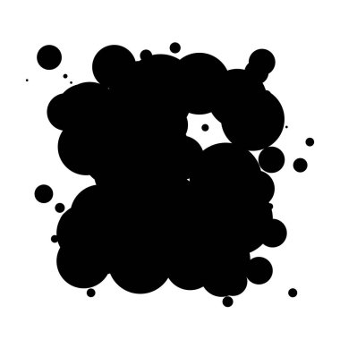 Soyut çakışan daireler desen vektörü çizimi