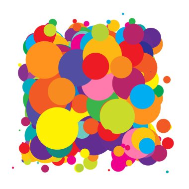 Soyut çakışan daireler desen vektörü çizimi