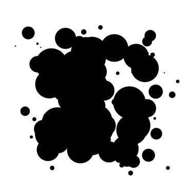 Soyut çakışan daireler desen vektörü çizimi