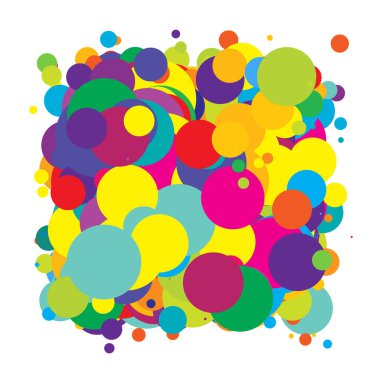 Soyut çakışan daireler desen vektörü çizimi