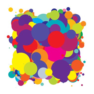 Soyut çakışan daireler desen vektörü çizimi