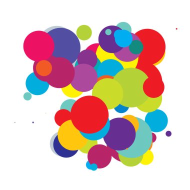 Soyut çakışan daireler desen vektörü çizimi