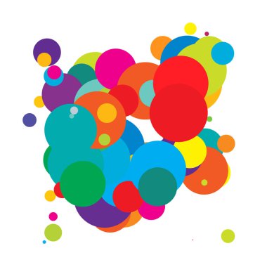 Soyut çakışan daireler desen vektörü çizimi