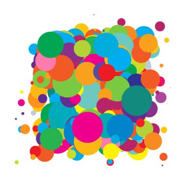 Soyut çakışan daireler desen vektörü çizimi