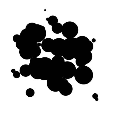 Soyut çakışan daireler desen vektörü çizimi