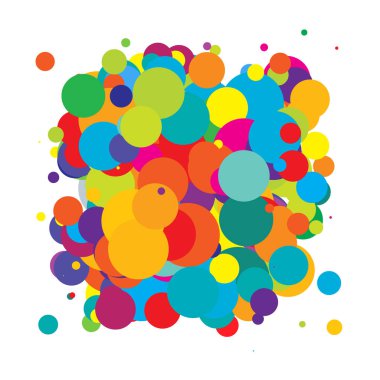 Soyut çakışan daireler desen vektörü çizimi