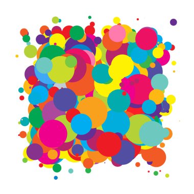 Soyut çakışan daireler desen vektörü çizimi