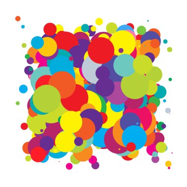 Soyut çakışan daireler desen vektörü çizimi