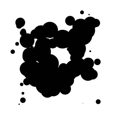 Soyut çakışan daireler desen vektörü çizimi