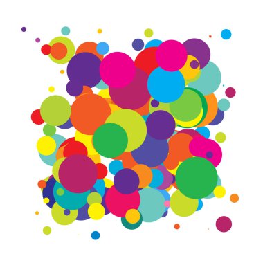 Soyut çakışan daireler desen vektörü çizimi