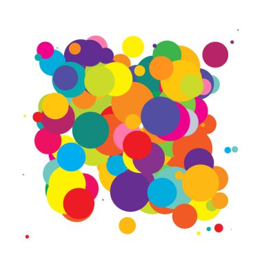 Soyut çakışan daireler desen vektörü çizimi