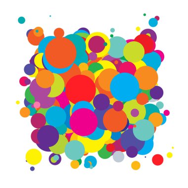 Soyut çakışan daireler desen vektörü çizimi