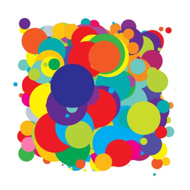 Soyut çakışan daireler desen vektörü çizimi