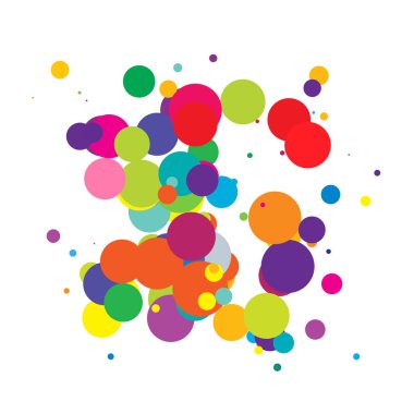 Soyut çakışan daireler desen vektörü çizimi