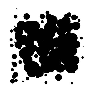 Soyut çakışan daireler desen vektörü çizimi