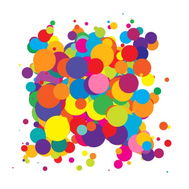 Soyut çakışan daireler desen vektörü çizimi