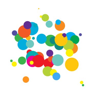 Soyut çakışan daireler desen vektörü çizimi