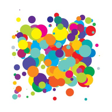 Soyut çakışan daireler desen vektörü çizimi