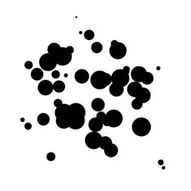 Soyut çakışan daireler desen vektörü çizimi