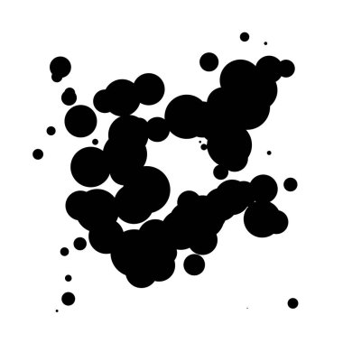 Soyut çakışan daireler desen vektörü çizimi