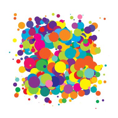 Soyut çakışan daireler desen vektörü çizimi