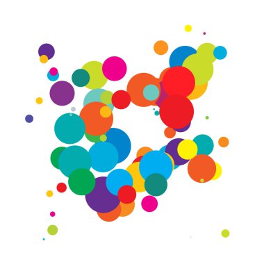 Soyut çakışan daireler desen vektörü çizimi