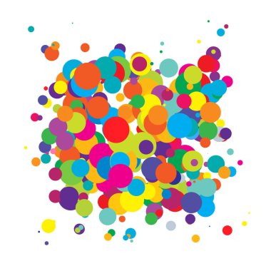 Soyut çakışan daireler desen vektörü çizimi