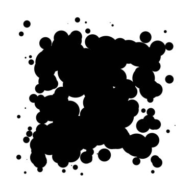 Soyut çakışan daireler desen vektörü çizimi