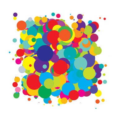 Soyut çakışan daireler desen vektörü çizimi