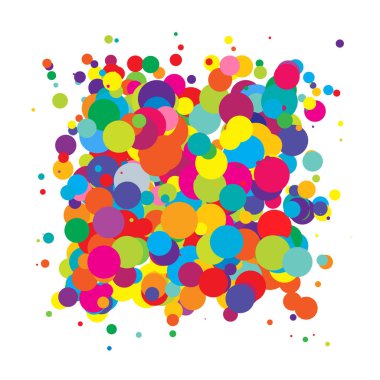 Soyut çakışan daireler desen vektörü çizimi