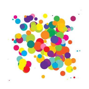 Soyut çakışan daireler desen vektörü çizimi