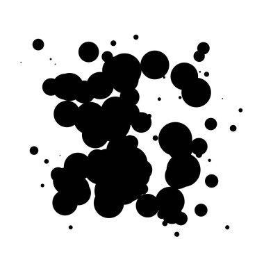 Soyut çakışan daireler desen vektörü çizimi