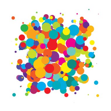 Soyut çakışan daireler desen vektörü çizimi