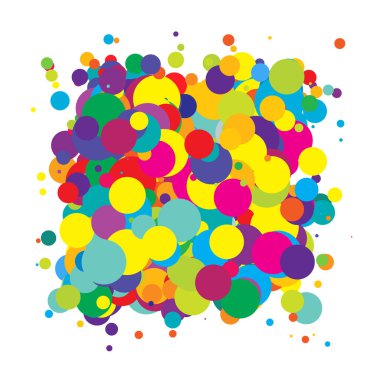 Soyut çakışan daireler desen vektörü çizimi