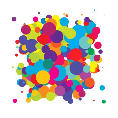 Soyut çakışan daireler desen vektörü çizimi