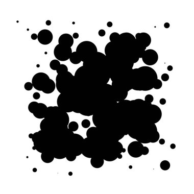 Soyut çakışan daireler desen vektörü çizimi