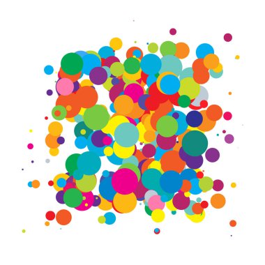 Soyut çakışan daireler desen vektörü çizimi