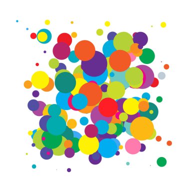 Soyut çakışan daireler desen vektörü çizimi