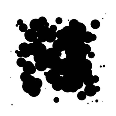 Soyut çakışan daireler desen vektörü çizimi