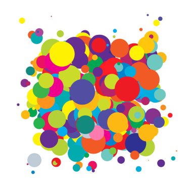 Soyut çakışan daireler desen vektörü çizimi